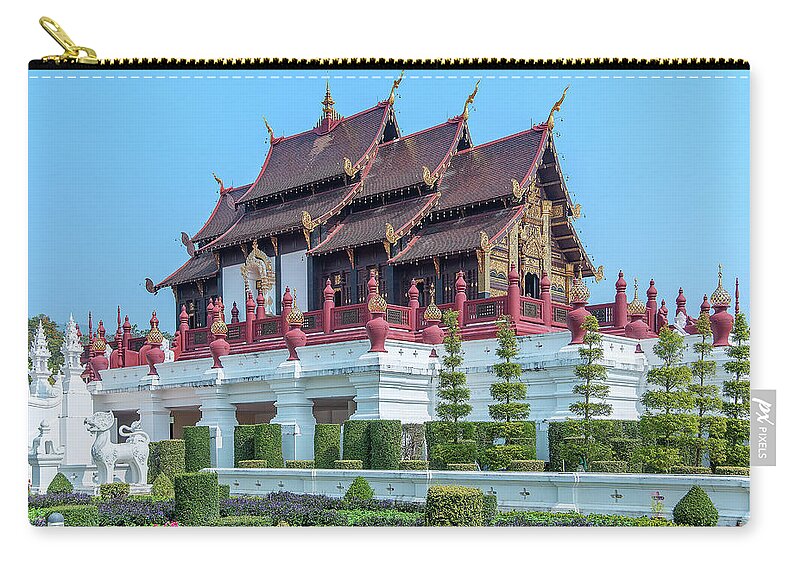Scenic Zip Pouch featuring the photograph Royal Park Rajapruek Grand Pavilion DTHCM2606 by Gerry Gantt
