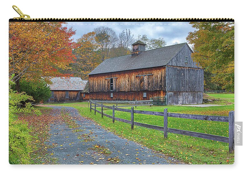 Rustic Barn Zip Pouch featuring the photograph Rustic Barn by Juergen Roth