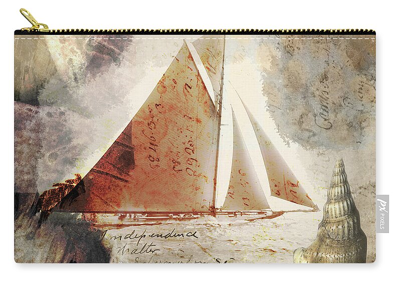 Sail Zip Pouch featuring the painting Sail Onward II by Dan Meneely