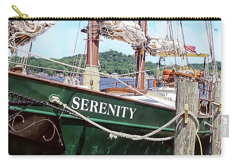 Sailboat Zip Pouch featuring the photograph Sailing Serenity by Kathi Mirto