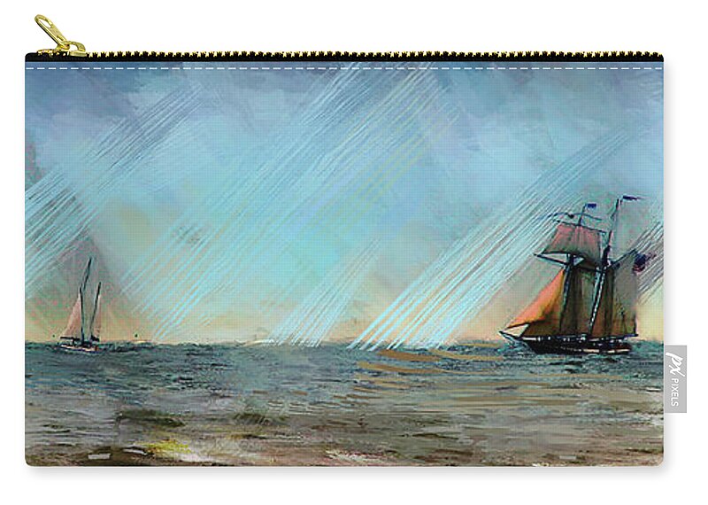 Sailing Zip Pouch featuring the photograph Sailing Ships by GW Mireles