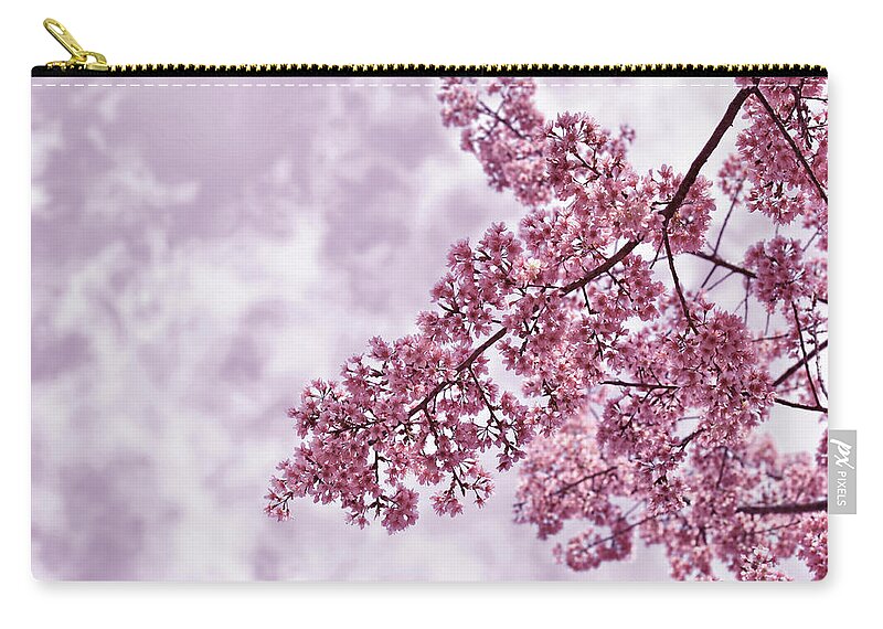 Thai Culture Zip Pouch featuring the photograph Sakura by Ampamuka