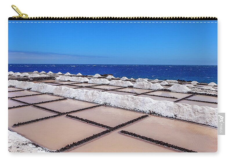 Scenics Zip Pouch featuring the photograph Salinas De Fuencaliente, La Palma by Flavio Vallenari