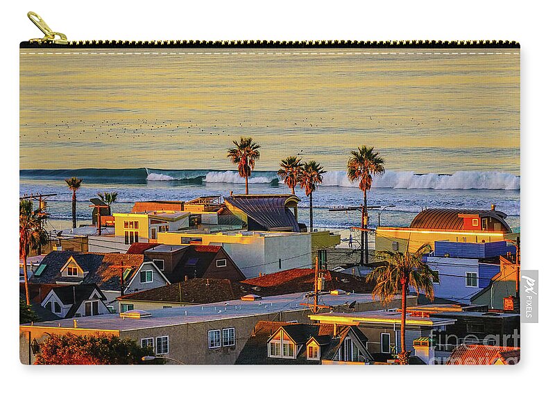 San Diego Carry-all Pouch featuring the photograph San Diego Beach by Darcy Dietrich
