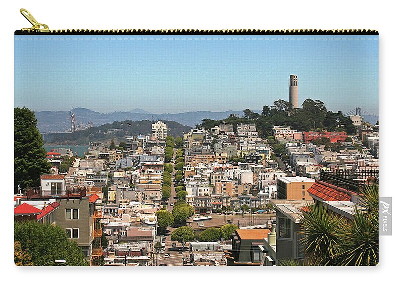 San Francisco Carry-all Pouch featuring the photograph San Francisco - Telegraph Hill by Richard Krebs