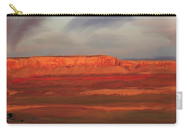 Light Zip Pouch featuring the mixed media San Juan River Light by Jonathan Thompson
