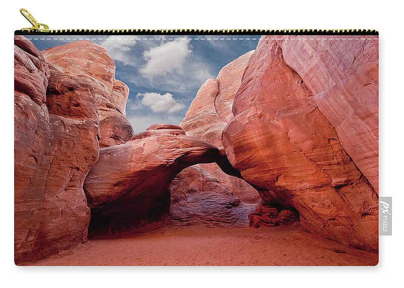 Arch Carry-all Pouch featuring the photograph Sand Dune Arch by Jeff Goulden