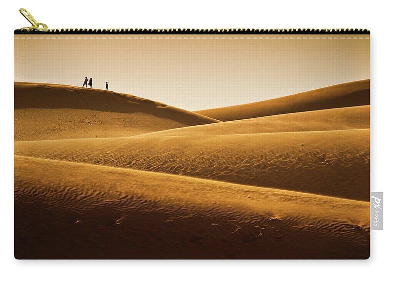 Scenics Zip Pouch featuring the photograph Sand Dune by Simonlong