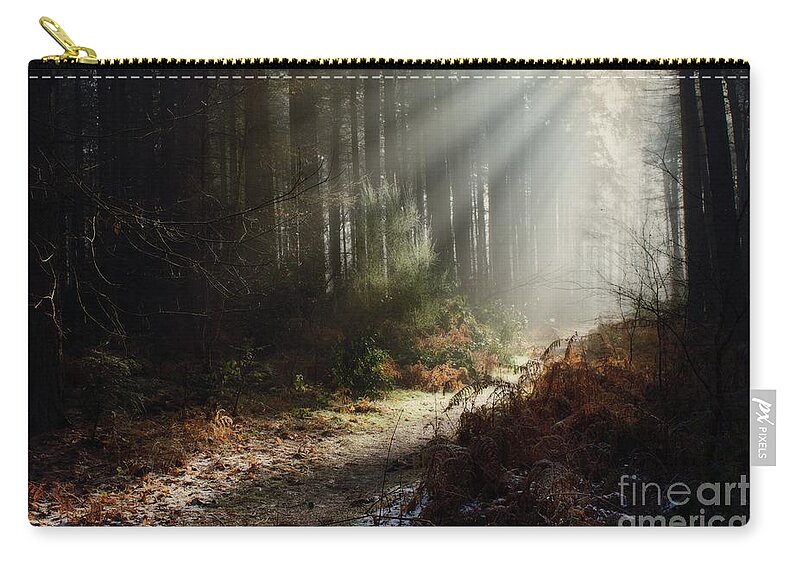 Crepuscular Rays Zip Pouch featuring the photograph Sandringham Rays by John Edwards