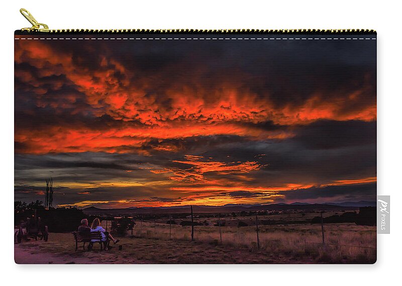 Paul Lesage Zip Pouch featuring the photograph Santa Fe Skies by Paul LeSage