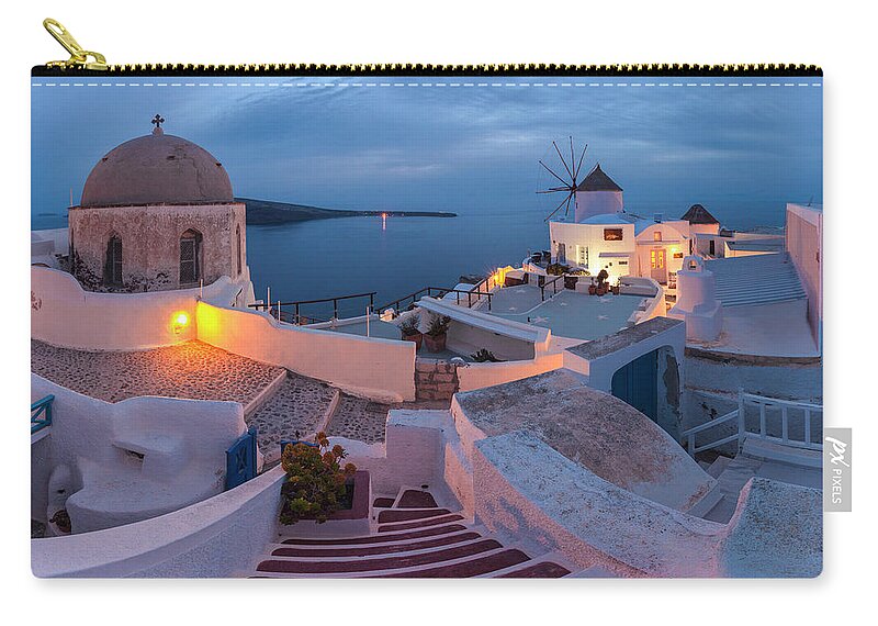 Greece Carry-all Pouch featuring the photograph Santorini by Evgeni Dinev