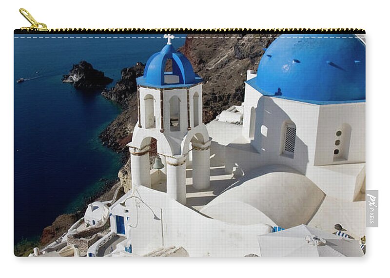 Arch Zip Pouch featuring the photograph Santorini by Image By Jay Schipper