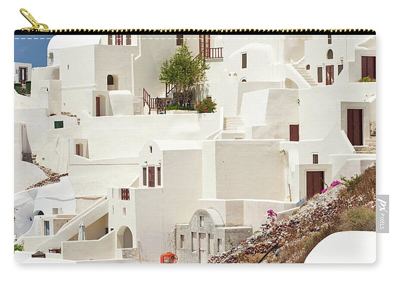 Steps Zip Pouch featuring the photograph Santorini by Traveler1116