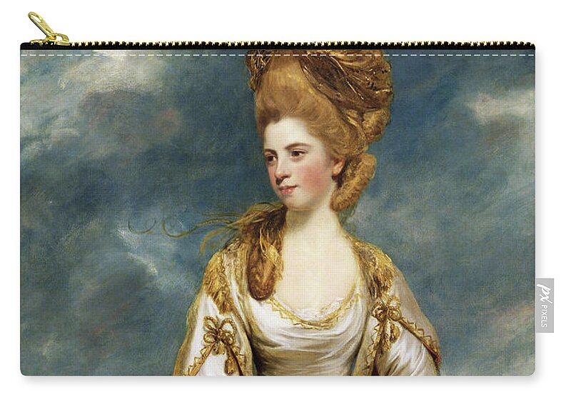 Sarah Campbell Carry-all Pouch featuring the painting Sarah Campbell by Joshua Reynolds by Rolando Burbon