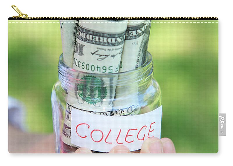 Corporate Business Zip Pouch featuring the photograph Savings For College by Weekend Images Inc.