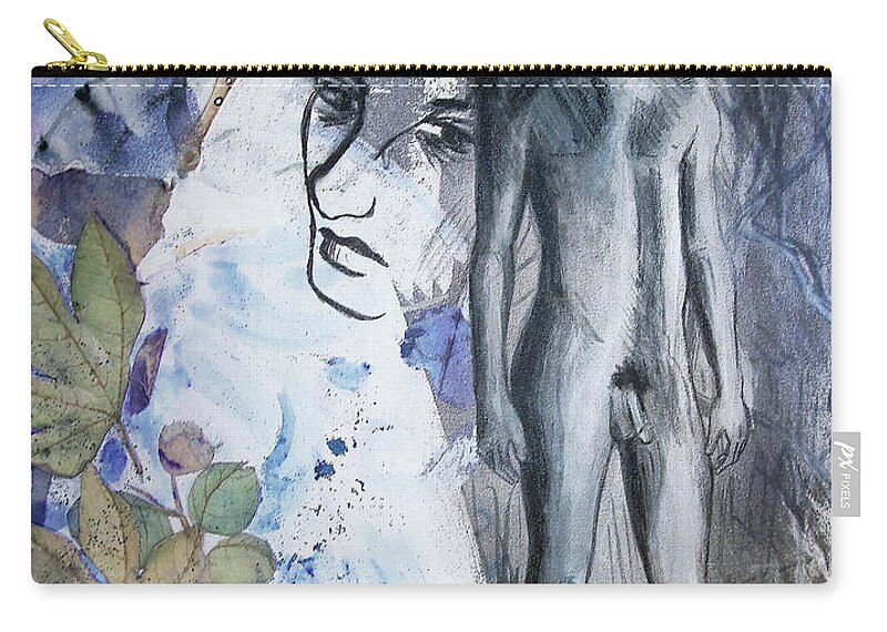 Lgbt Characters Zip Pouch featuring the painting Savior of Squirrels  by Rene Capone
