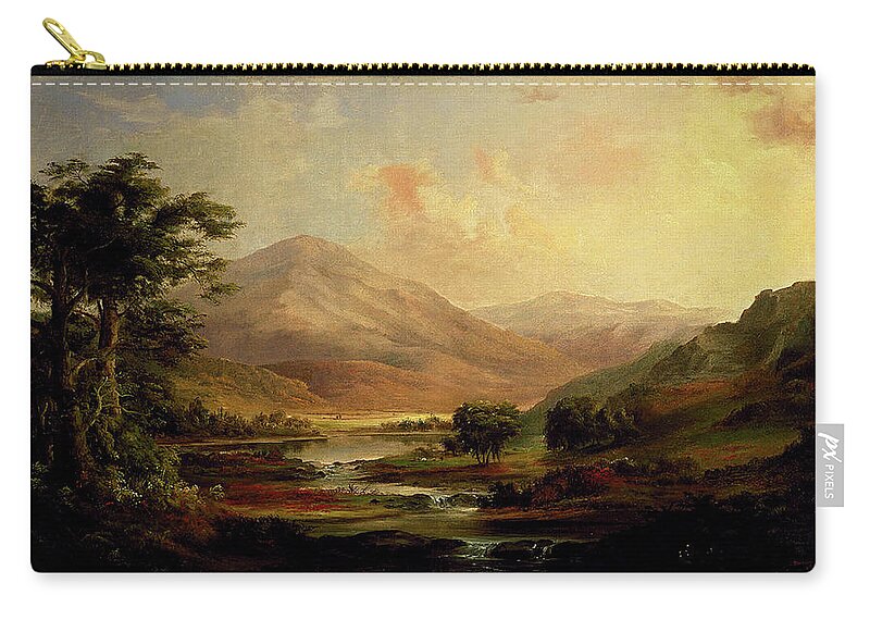 Scottish Landscape Zip Pouch featuring the painting Scottish Landscape by Robert Duncanson