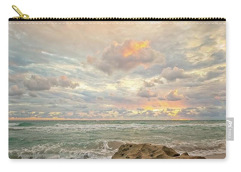Seascape Zip Pouch featuring the photograph Sea and Sky by Steve DaPonte