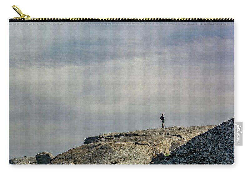 Camps Bay Zip Pouch featuring the photograph Camps Bay Sentry by Douglas Wielfaert