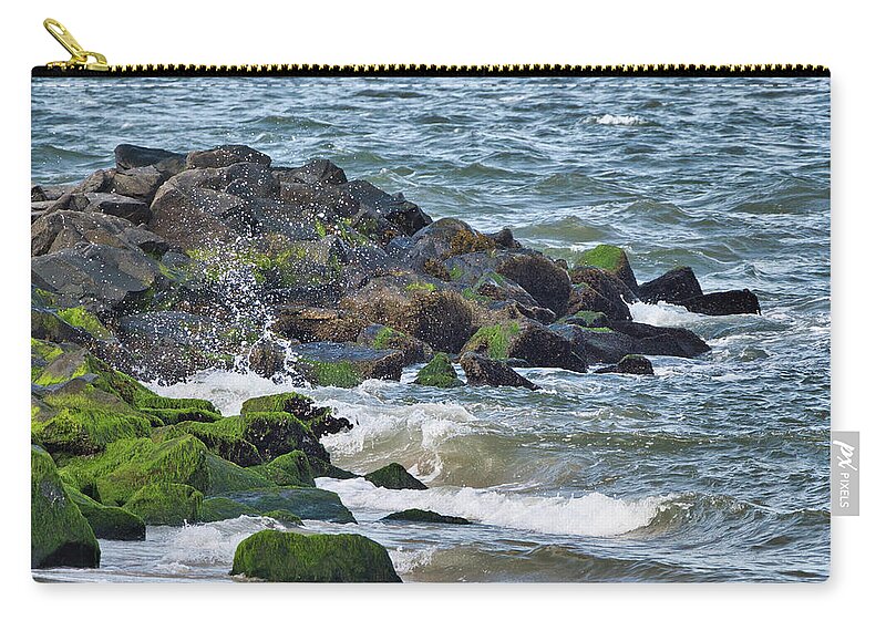 Landscape Zip Pouch featuring the photograph Seashore by Paul Ross