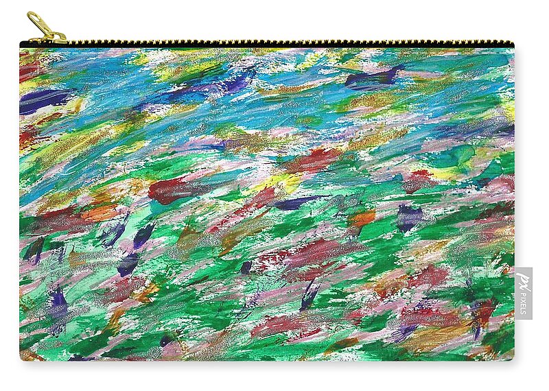 Original Painting Zip Pouch featuring the drawing Seaside Sensation by Susan Schanerman