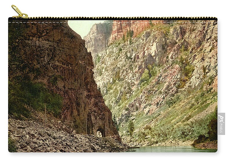  Zip Pouch featuring the photograph Second Tunnel, Grand River Canyon by Detroit Photographic Company