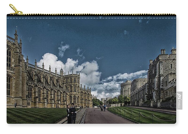 Royal Zip Pouch featuring the photograph Selfie at Windsor by Darryl Brooks