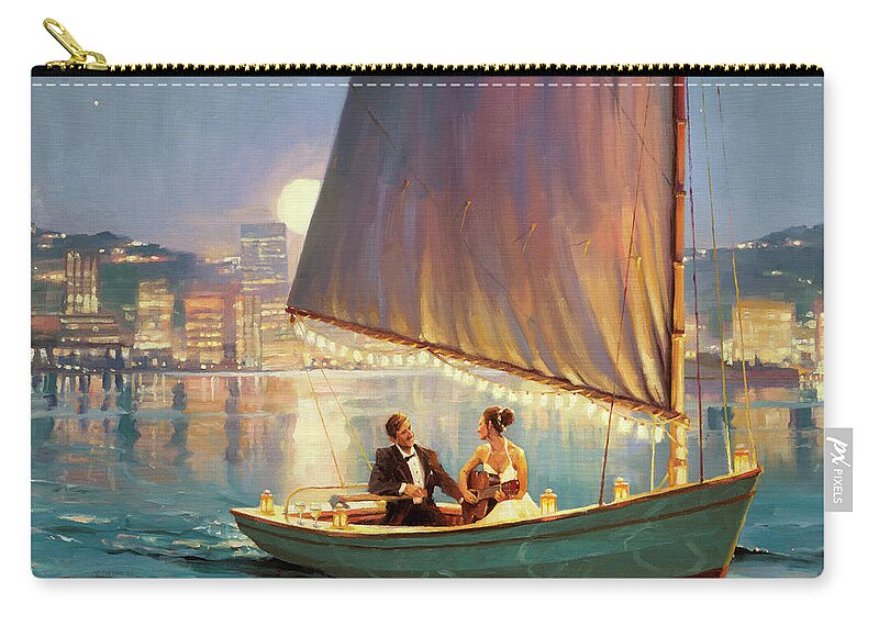 Romance Zip Pouch featuring the painting Serenade by Steve Henderson