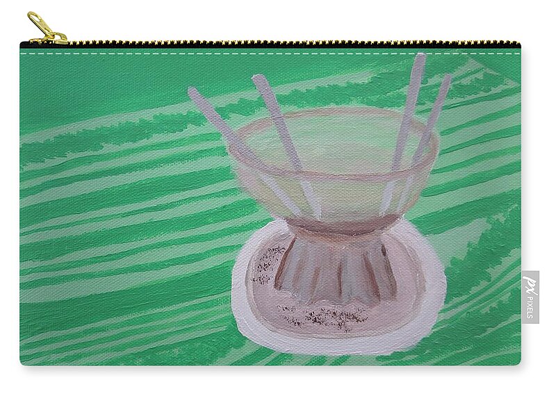  Zip Pouch featuring the painting Serendipity Frozen Hot Chocolate #4 by C E Dill