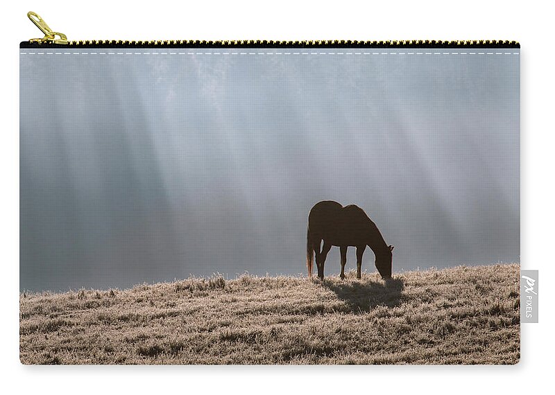 Horse Zip Pouch featuring the photograph Serenity 1 by Catherine Avilez