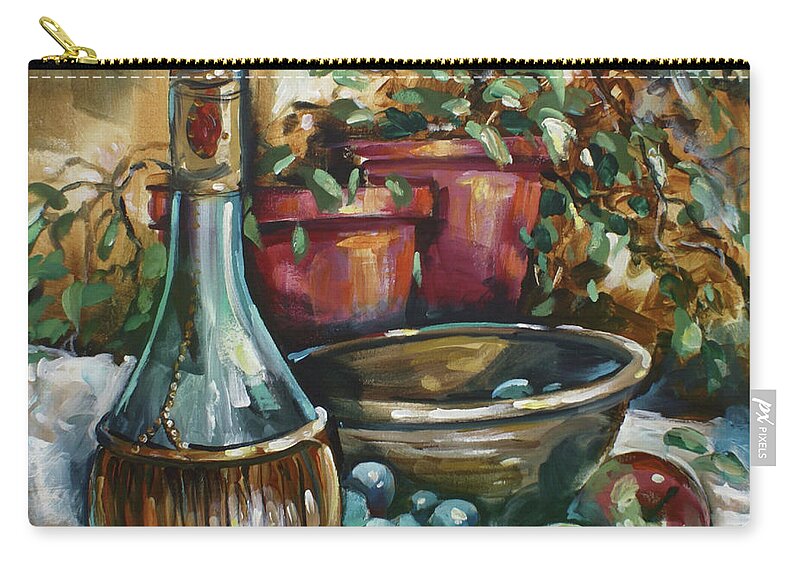 Still Life Zip Pouch featuring the painting Settled by Michael Lang