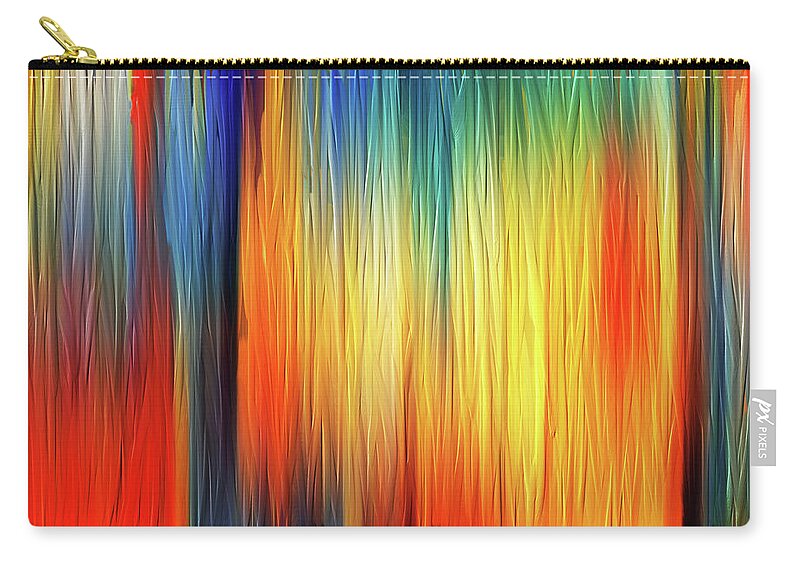Four Seasons Zip Pouch featuring the painting Shades Of Emotion by Lourry Legarde