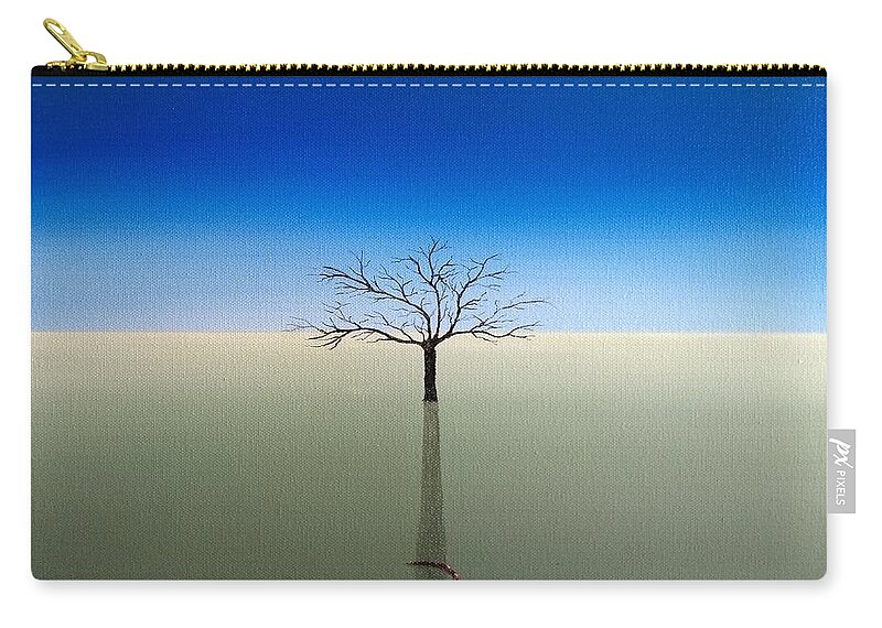 Fine Art Zip Pouch featuring the painting Shadow of Asclepius by Kevin Daly