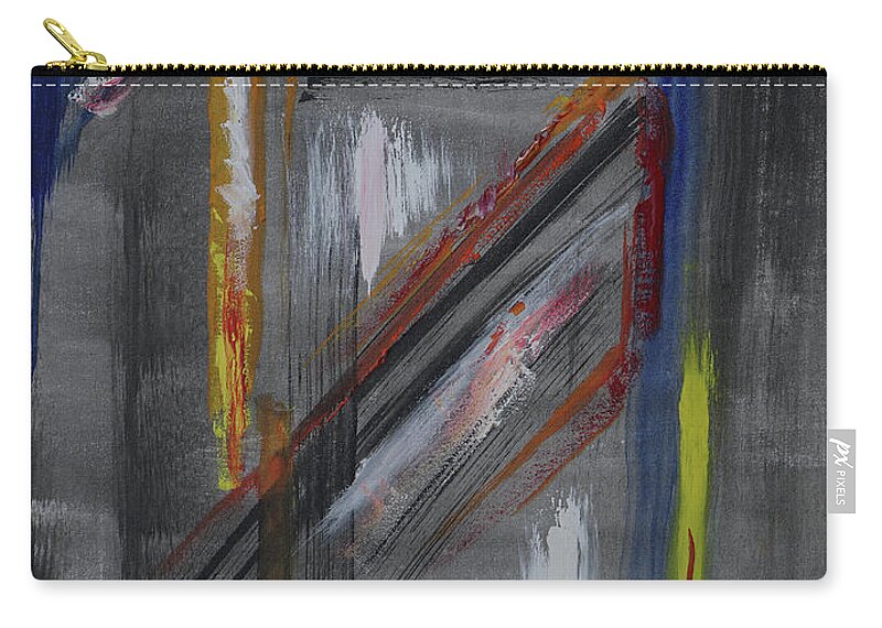 Abstract Carry-all Pouch featuring the painting Shaft by Karen Fleschler