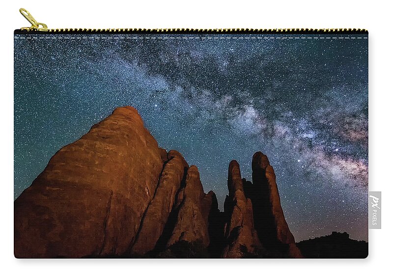 Arches National Park Zip Pouch featuring the photograph Shark Fins by Judi Kubes