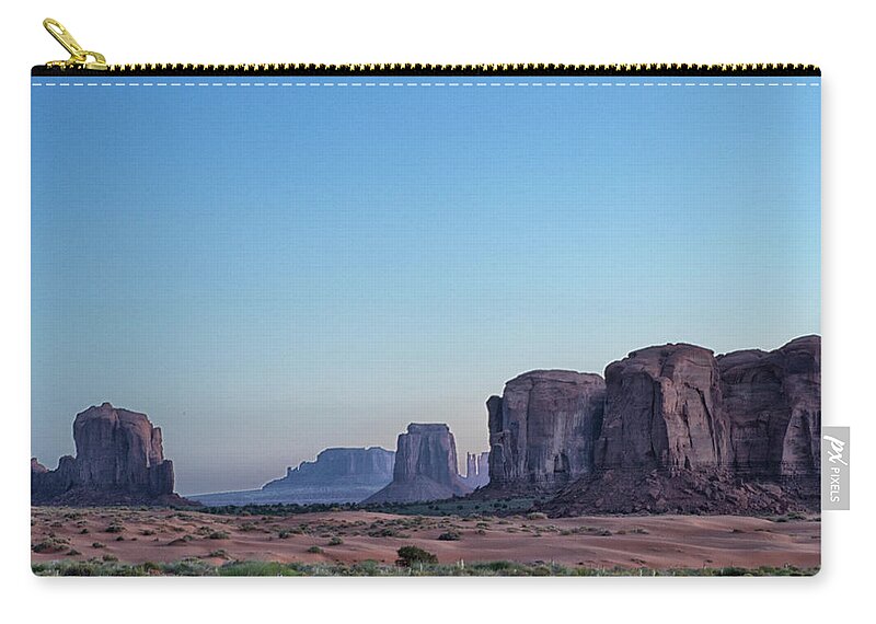 Sand Zip Pouch featuring the photograph Shifting Sand Dunes by Tom Kelly