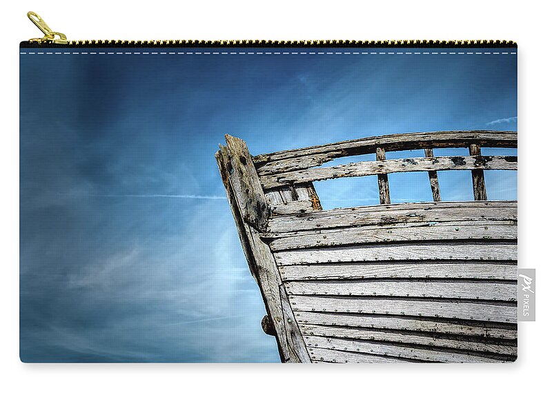 Dungeness Zip Pouch featuring the photograph Shipwrecked by Rick Deacon
