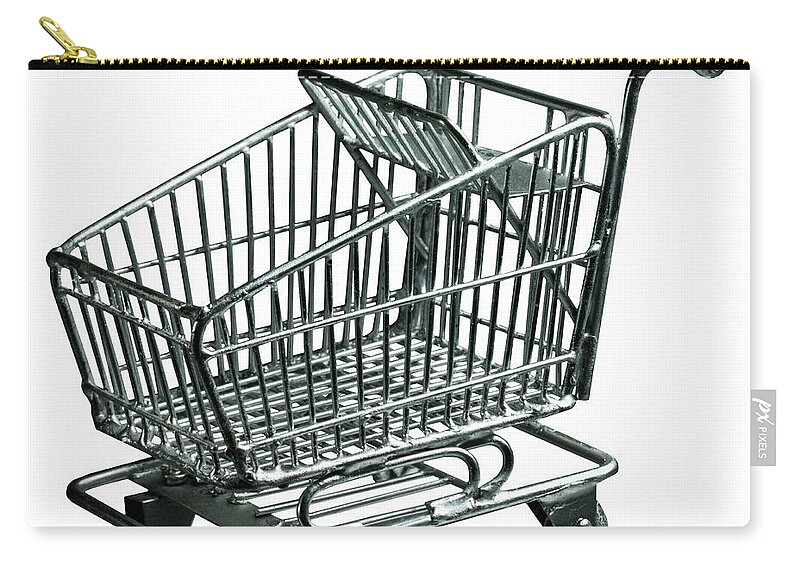 Buy Zip Pouch featuring the drawing Shopping Cart by CSA Images