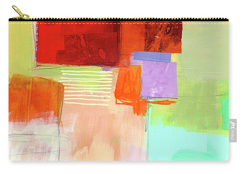 Abstract Art Zip Pouch featuring the painting Shoreline #10 by Jane Davies