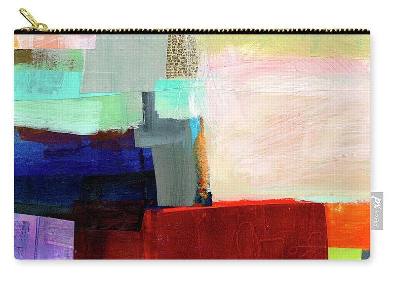 Abstract Art Zip Pouch featuring the painting Shoreline #12 by Jane Davies