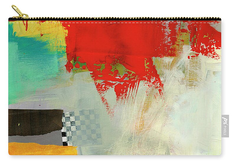Abstract Art Zip Pouch featuring the painting Shoreline #6 by Jane Davies