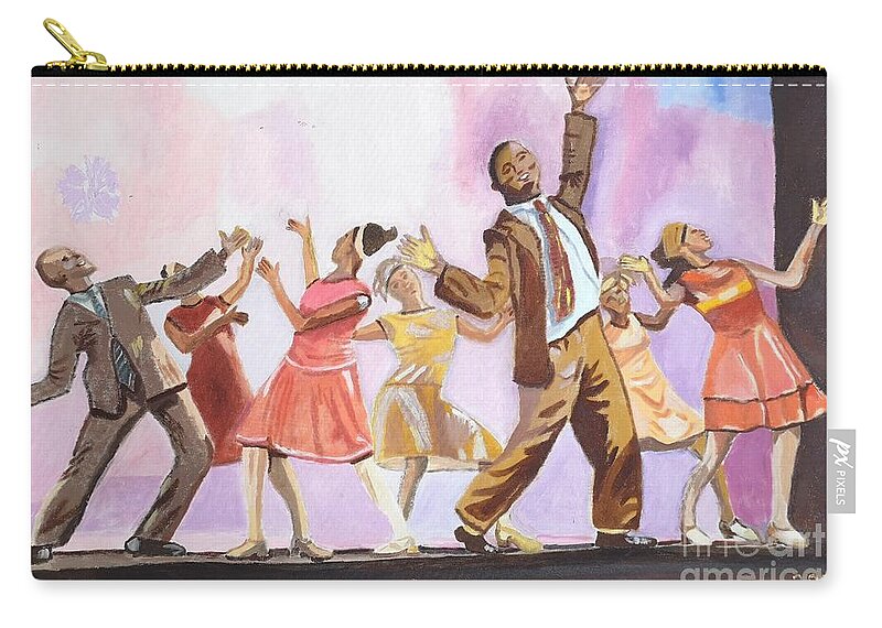 Dance Zip Pouch featuring the painting Show Time by Jennylynd James
