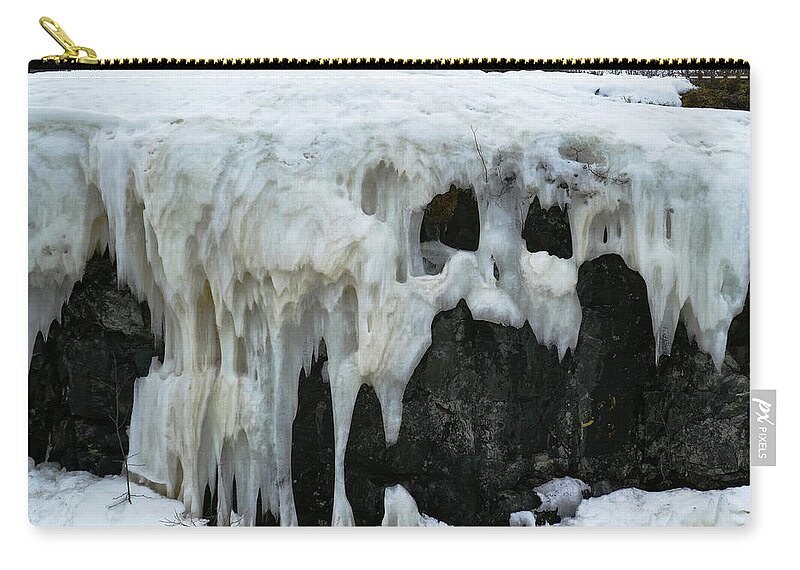 Ice Zip Pouch featuring the photograph Sic transit gloria hiemis by Pekka Sammallahti