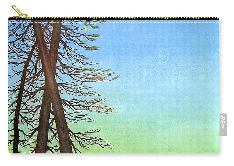 Night Zip Pouch featuring the digital art Sils, Engadin, Switzerland by Long Shot