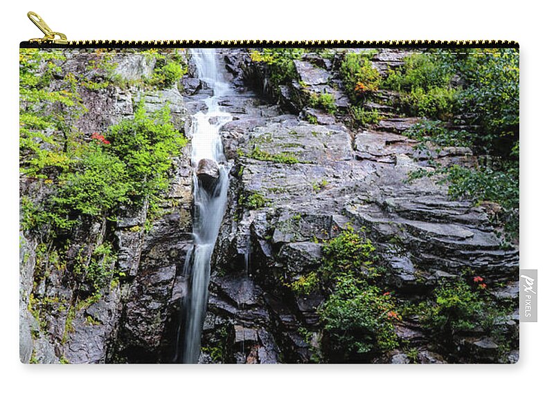 Autumn Foliage Zip Pouch featuring the photograph Silver Cascade New Hampshire by Jeff Folger