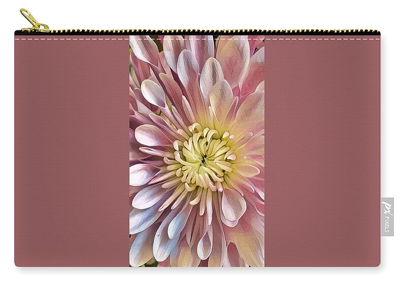  Zip Pouch featuring the digital art Simply Pink by Cindy Greenstein