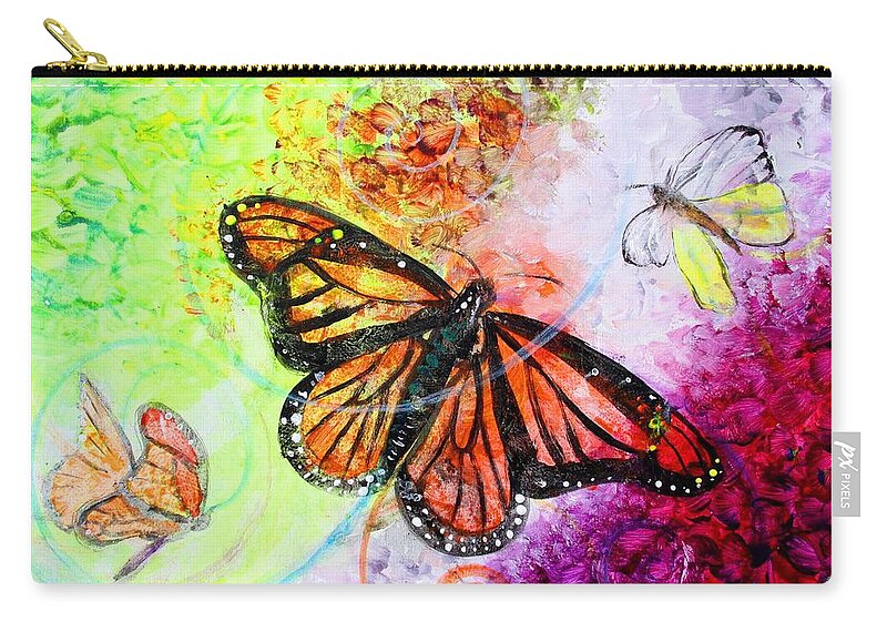 Butterfly Zip Pouch featuring the painting Sincere Beauty by J Vincent Scarpace