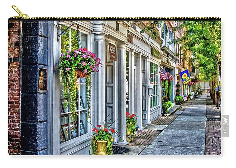 Main Street Zip Pouch featuring the photograph Skaneateles by William Norton