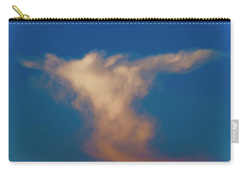 Cloud Zip Pouch featuring the photograph Sky Angel by Debra Grace Addison