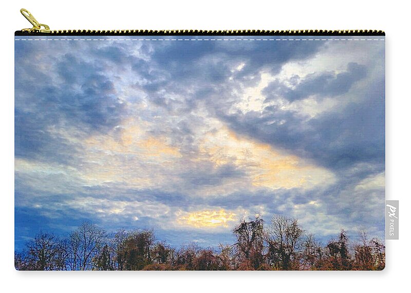 Weather Zip Pouch featuring the photograph Sky Shapes by Ally White